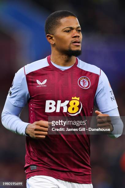 Leon Bailey of Aston Villa during the Premier League match between Aston Villa and Newcastle United at Villa Park on January 30, 2024 in Birmingham,...