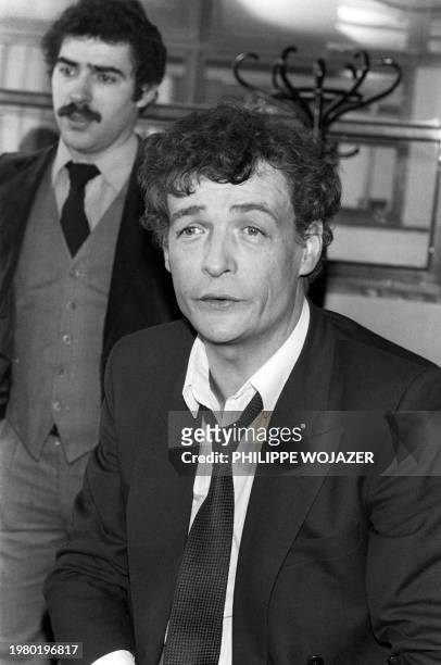 French actor Philippe Leotard is pictured on March 24, 1982 on the set of the movie "Paradis pour tous" directed by Alain Jessua. AFP PHOTO PHILIPPE...