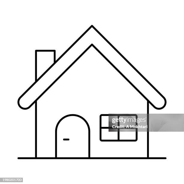 house icon, companion house... - log cabin logo stock illustrations