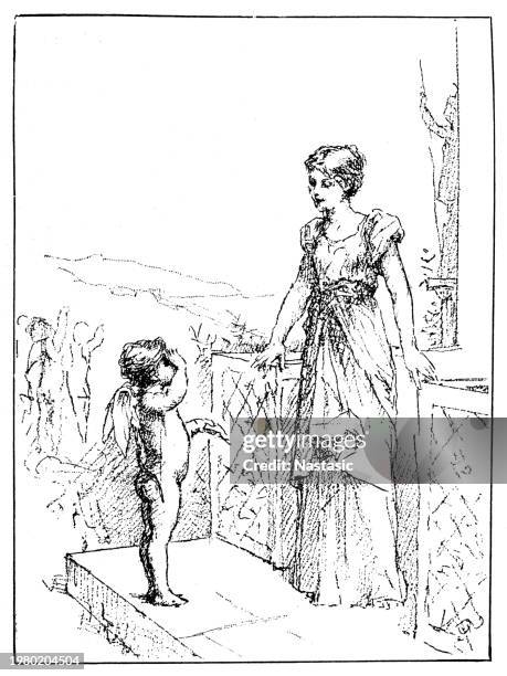 a billeting ticket ,aubert - boy playing flute stock illustrations