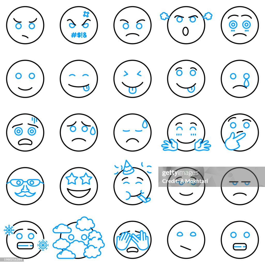 Emoticons line icon.