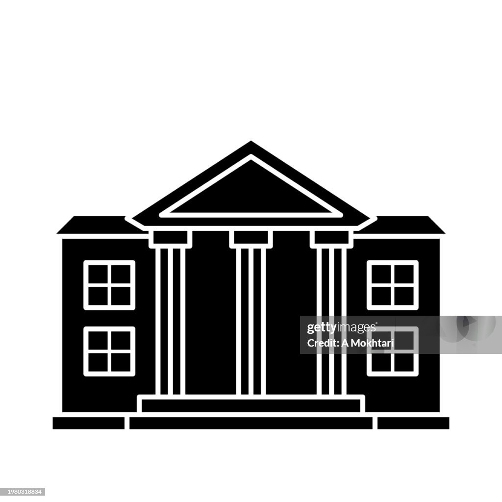 Icona della Casa Bianca, della banca, della giustizia, del museo...