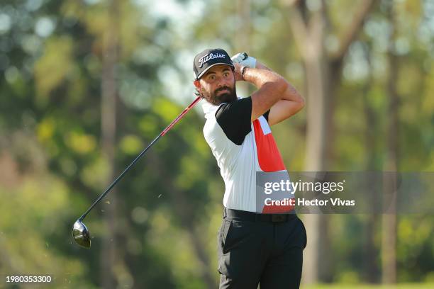 Curtis Luck of Australia plays his second shot on the 12th hole during the second round of The Panama Championship at Club de Golf de Panama on...