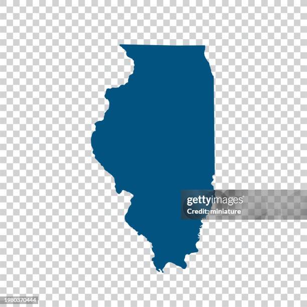 illinois map - illinois stock illustrations