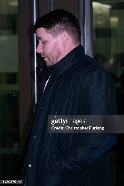 Peter Spooner, father of murdered teenager Brianna Ghey leaves Manchester Crown Court on February 2, 2024 in Manchester, United Kingdom. Brianna...