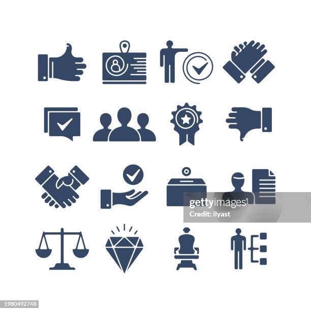 flex icon set for leadership & justice - refugee icon stock illustrations