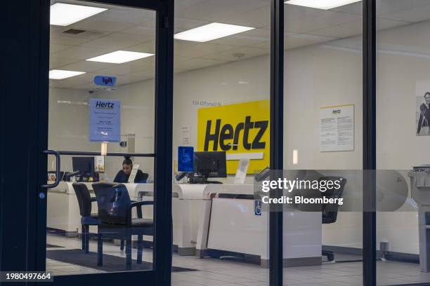 Hertz rental car location in San Francisco, California, US, on Monday, Jan. 29, 2024. Hertz Global Holdings Inc. Is scheduled to release earnings...