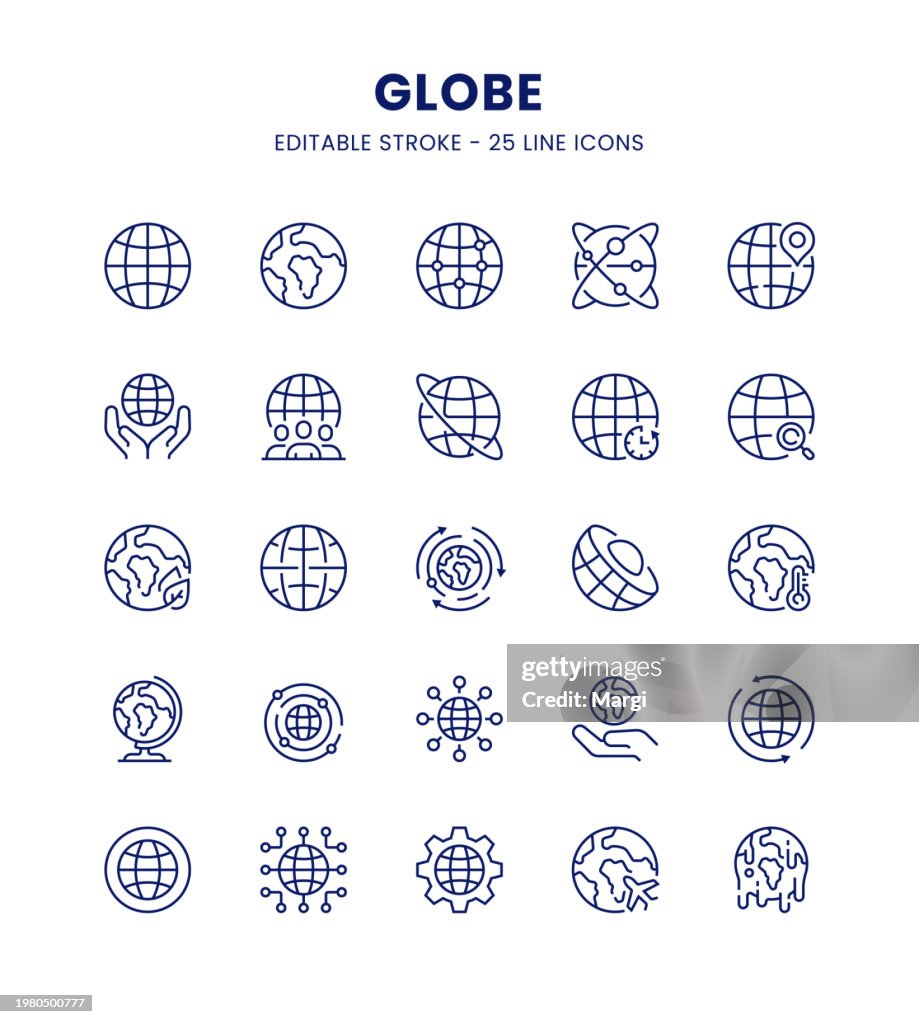 Globe Icon Set