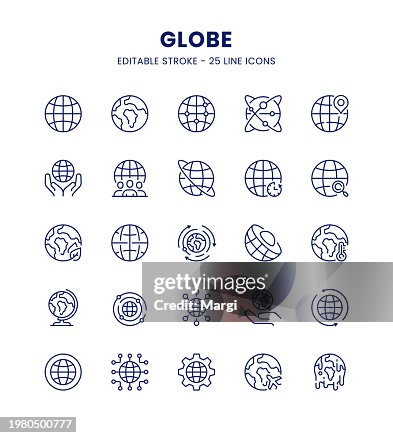Globe Icon Set Globe Icon Set