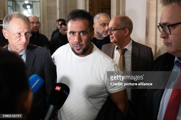 Dpatop - 05 February 2024, Berlin: The main defendant Arafat Abou-Chaker leaves the courtroom after the verdict in the trial against the former...
