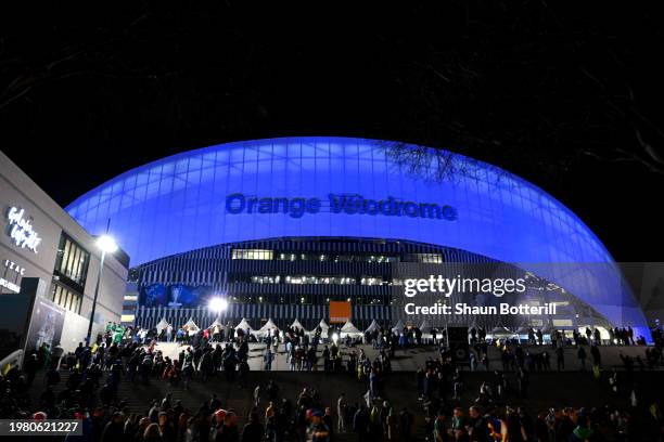 General view outside the stadium prior to the Guinness Six Nations 2024 match between France and Ireland at Orange Velodrome on February 02, 2024 in...