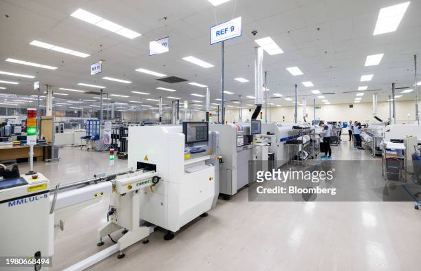 The automated production line for Raspberry Pi personal computers at the Sony UK Technology Centre in Pencoed, UK, on Friday, Feb. 2, 2024. Personal...