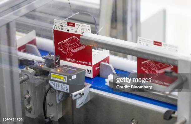 Raspberry Pi personal computer on the final packaging line at the Sony UK Technology Centre in Pencoed, UK, on Friday, Feb. 2, 2024. Personal...