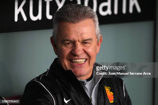 Javier Aguirre, Head Coach of RCD Mallorca, looks on prior to the LaLiga EA Sports match between Athletic Bilbao and RCD Mallorca at Estadio de San...