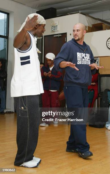 Choreographer Cris Judd, with Tim Stevenson, at the Screenland Studios 2, where he was rehearsing with the former J-Lo dancers for the forthcoming...