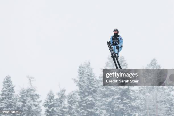 Amelia Glogowski of Team United States takes a run during training for the Women's Aerials Competition at the Intermountain Healthcare Freestyle...