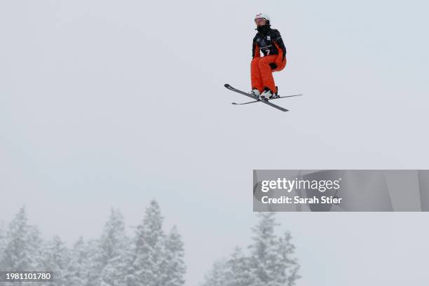 Emma Weiss of Team Germany takes a run during training for the Women's Aerials Competition at the Intermountain Healthcare Freestyle International...