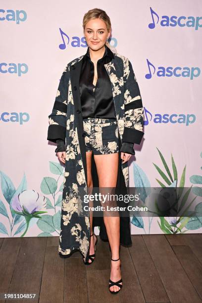 Kelsea Ballerini attends the ASCAP Grammy Brunch at Four Seasons Hotel Los Angeles at Beverly Hills on February 02, 2024 in Los Angeles, California.