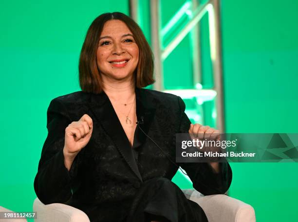 Maya Rudolph at the Apple TV+ presentations at the TCA Winter Press Tour held at The Langham, Huntington on February 5, 2024 in Pasadena, California.