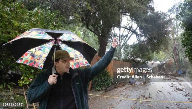 Los Angeles, CA Caribou Lane Resident Travis Longcore said he and neighbors evacuated themselves after hearing a loud rumbling sound around 2 a.m....