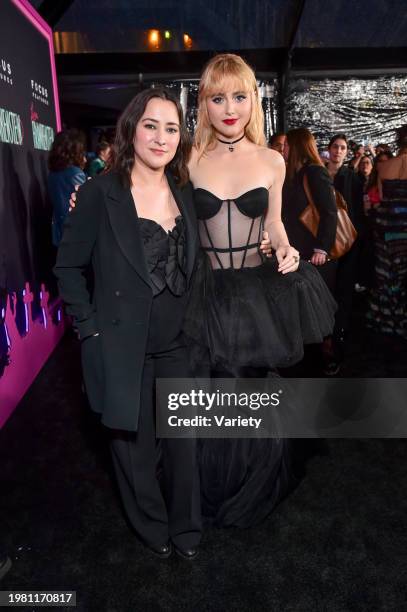 Zelda Williams and Kathryn Newton at the Los Angeles special screening of "Lisa Frankenstein" held at Hollywood Athletic Club on February 5, 2024 in...