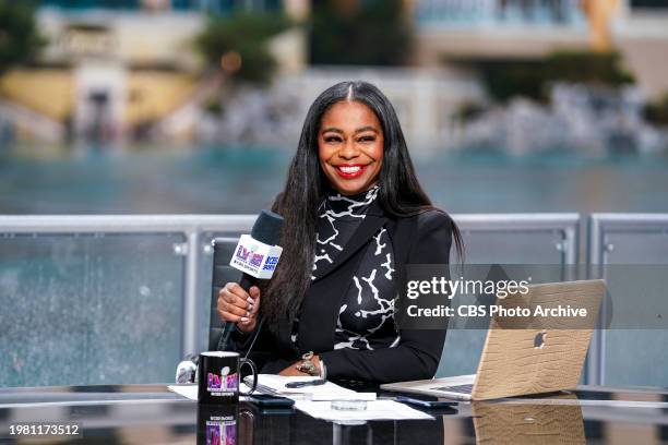 February 5: CBS Sports HQ MIDDAY RUNDOWN on Monday, February 5, 2024 at the Bellagio for Super Bowl LVIII. Pictured: Josina Anderson.