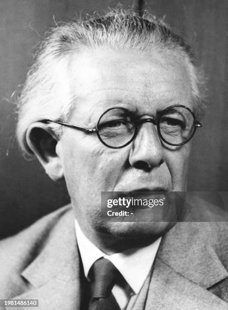 An undated portrait of pioneering Swiss psychologist and philosopher Jean Piaget .