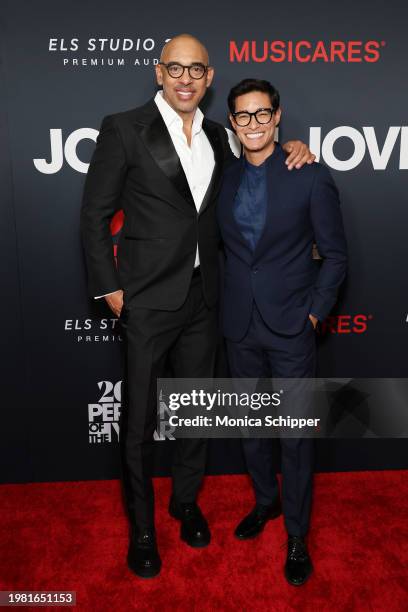 Of the Recording Academy and Musicares Harvey Mason jr. And Tony Succar attend the 2024 MusiCares Person of the Year Honoring Jon Bon Jovi during the...