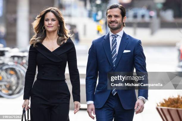 Prince Carl Philip and Princess Sofia of Sweden attend the Symposium "Ctrl+Rights For Increased Safety On The Net" at SPACE Stockholm on February 6,...