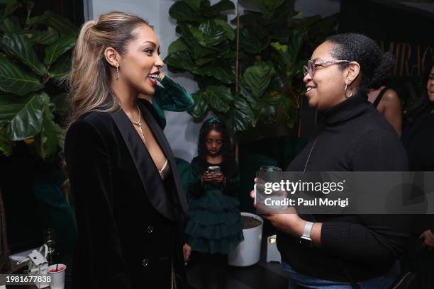 Samira Baraki seen during the Miraco Valentine's Day Jewelry Party featuring founder Samira Baraki hosted by Franco Nuschese at Cafe Milano on...