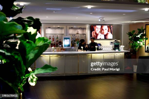 General view of atmosphere seen for the Miraco Valentine's Day Jewelry Party featuring founder Samira Baraki hosted by Franco Nuschese at Cafe Milano...