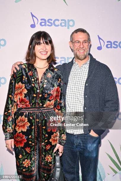 Emily Warren and Jason Silberman, Assistant Vice President, Pop/Rock, ASCAP attend the ASCAP Grammy Brunch at Four Seasons Hotel Los Angeles at...