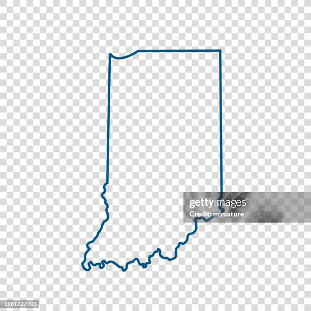 indiana map - indiana outline stock illustrations
