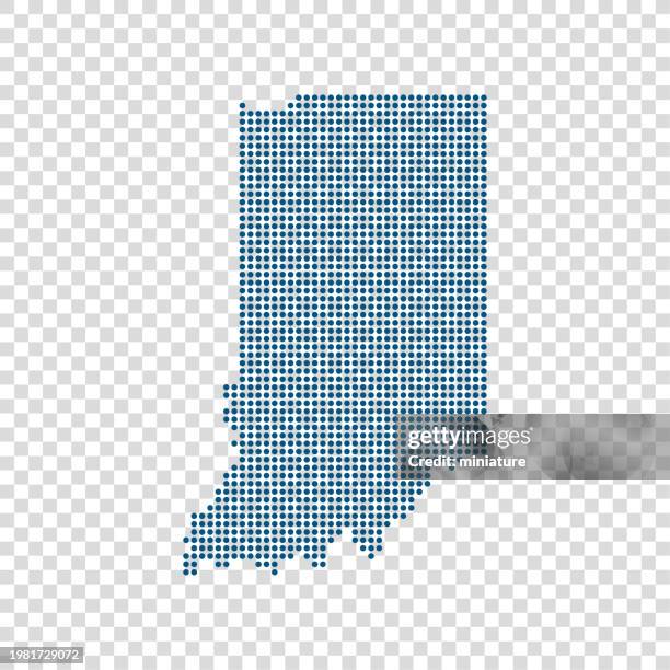 indiana map - state shapes stock illustrations