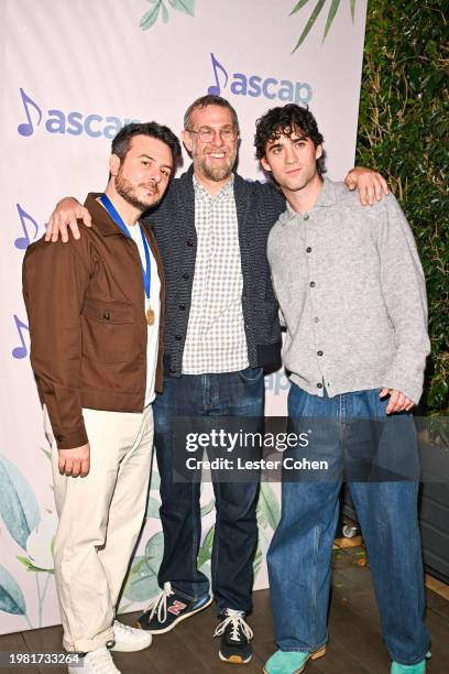 Dan Nigro, Jason Silberman, Assistant Vice President, Pop/Rock, ASCAP and Alexander 23 attend the ASCAP Grammy Brunch at Four Seasons Hotel Los...