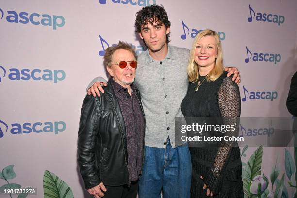 Paul Williams, President & Chairman of the Board, ASCAP, Alexander 23 and Elizabeth Matthews, Chief Executive Officer, ASCAP attend the ASCAP Grammy...