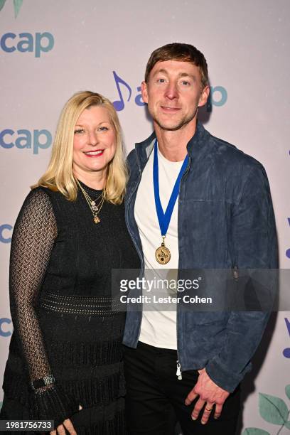 Elizabeth Matthews, Chief Executive Officer, ASCAP and Ashley Gorley attend the ASCAP Grammy Brunch at Four Seasons Hotel Los Angeles at Beverly...