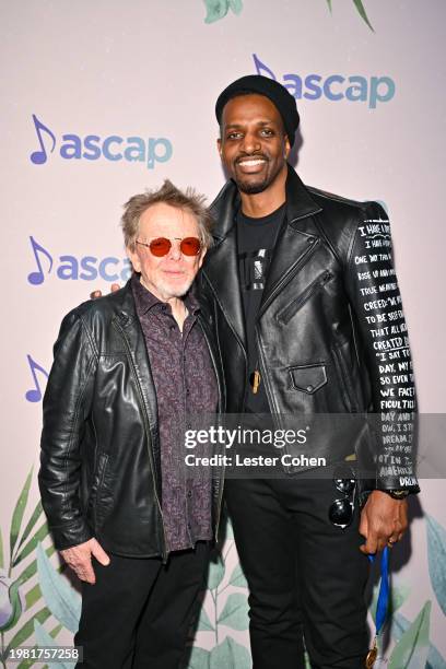 Paul Williams, President & Chairman of the Board, ASCAP and J. Ivy attend the ASCAP Grammy Brunch at Four Seasons Hotel Los Angeles at Beverly Hills...