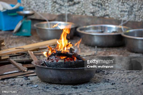 traditional brazier in street - brazier stock pictures, royalty-free photos & images
