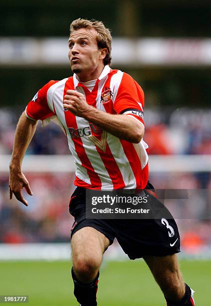 Michael Gray of Sunderland in action during the FA Barclaycard Premiership match between Aston Villa and Sunderland held on May 3, 2003 at Villa...