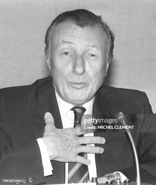 - Photo prise le 04 septembre 1986 de Jean-Maxime Lévêque, ancien PDG du Crédit lyonnais entre 1986 et 1988, et ancien PDG d'une filiale de cette...