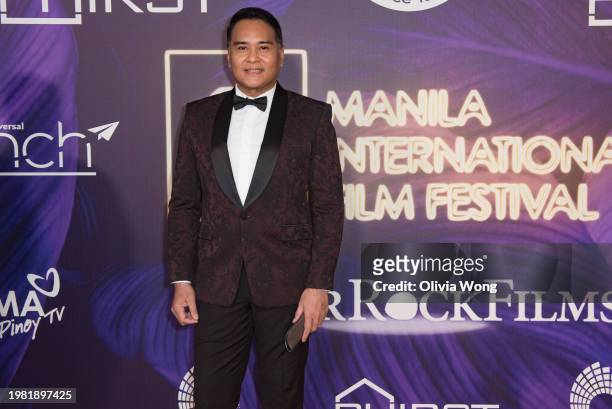 John Arcilla attends the 2024 Manila International Film Festival Awards Gala at Directors Guild Of America on February 02, 2024 in Los Angeles,...