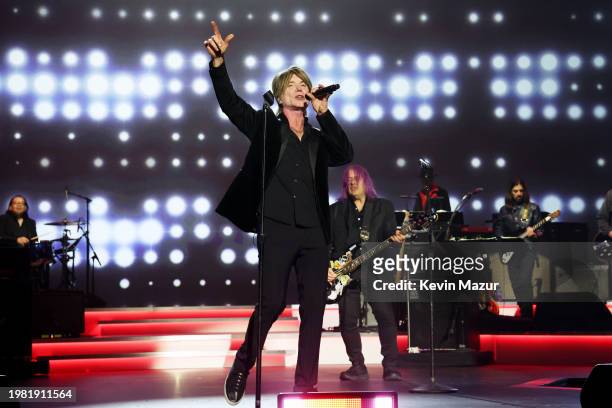 John Rzeznik and Robby Takac of Goo Goo Dolls perform onstage during the 2024 MusiCares Person of the Year Honoring Jon Bon Jovi during the 66th...