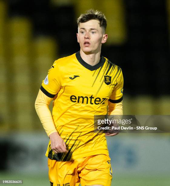 Livingston's James Penrice in action during a cinch Premiership match between Livingston and Ross County at the Tony Macaroni Arena, on January 30 in...