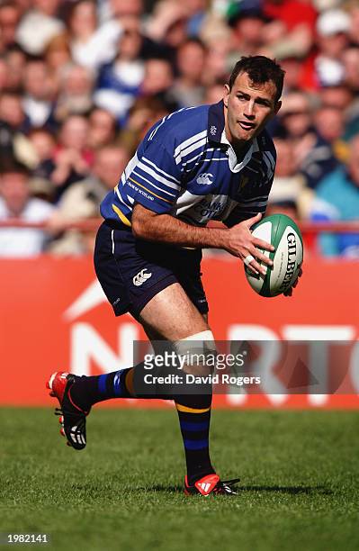Nathan Spooner of Leinster in action during the Heineken Cup semi final match between Leinster and Perpignan held on April 27, 2003 at Lansdowne Road...