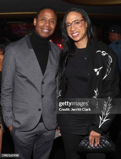 Doug E. Fresh and Nicoel Wyskoarko attend UnitedMasters, A Celebration of Independence, at Hollywood Palladium on February 02, 2024 in Los Angeles,...