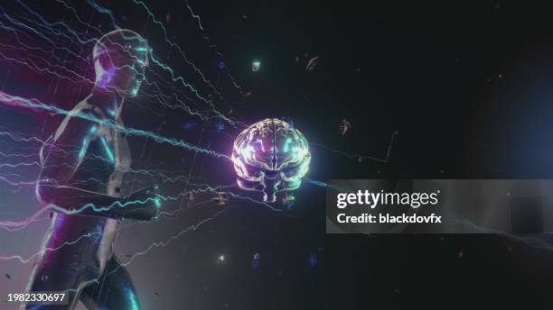 artificial neural brain being formed representing conceptual artificial intelligence language models - venus roman goddess stock pictures, royalty-free photos & images