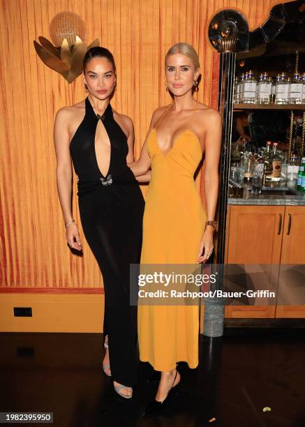 Shanina Shaik and Georgia Sinclair attend David Carballido's 2024 Pre-GRAMMY Awards Party at Private Residence on February 02, 2024 in West...