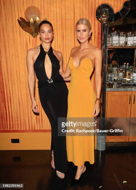 Shanina Shaik and Georgia Sinclair attend David Carballido's 2024 Pre-GRAMMY Awards Party at Private Residence on February 02, 2024 in West...