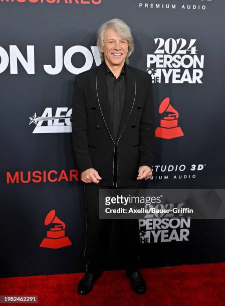 Jon Bon Jovi attends the 2024 MusiCares Person of the Year Honoring Jon Bon Jovi at Los Angeles Convention Center on February 02, 2024 in Los...